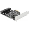 Image de Delock 90387 PCI Express x1-kaart naar 2 x interne USB 3.0-pins header