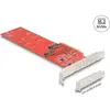Image de Delock Carte PCI Express x8 vers 2 x interne NVMe M.2 clé M 110 mm - bifurcation - Low Profile Formfakt, Contrôleur mémoire