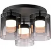 Image de Just Light, Applique + plafonnier, LED-Deckenleuchte 14041-18, 7,5W, 800lm, 3000K, schwarz (2400 lm)