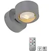Image de Just Light, Plafonnier, LED Wandleuchte CHIA Akku Wandlampe AKKU USB Up&Down drehbar Timer Funktion (200 lm)