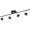 Image de Just Light, Applique + plafonnier, LED-Deckenleuchte 11402-18, 20,40W, 3000K, 2360lm, warmweiss, IP20, schwarz (2360 lm)