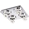 Image de Leuchten Direkt, Applique + plafonnier, Deckenleuchtechrom4xLED/4xLED/3InnenleuchteIP20