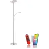 Image de Just Light, Lampadaire, 11858-55 LED-Stehlampe mit Leseleuchte LED 28 W Stahl