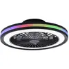 Image de Just Light LED Deckenventilator BRANDON warmweiss - kaltweiss Deckenventilator Fernbedienung, Ventilateur, Noir