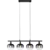 Image de Just Light, Suspension, ZEA Pendelleuchte E14 max.25W 4-fach Schwarz/Rauchfarben 15421-18 (E14)