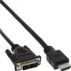 Image de InLine HDMI (Typ A)   DVI (2 m), Câble vidéo, Noir