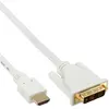 Image de InLine HDMI (Typ A)   DVI (5 m), Câble vidéo, Blanc