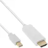 Image de InLine HDMI (Typ A)   Mini DisplayPort (1 m), Câble vidéo, Blanc