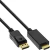 Image de InLine DisplayPort   HDMI (Typ A) (0.50 m), Câble vidéo, Noir