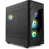 Image de Sharkoon Rebel C80M RGB ATX Noir (Noir) (ATX, mATX, Mini-ITX), Boîtier PC, Noir
