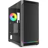 Image de Sharkoon AK4 RGB Black ATX (noir) (ATX, mATX, Mini-ITX), Boîtier PC, Noir