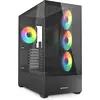 Image de Sharkoon AK6 RGB Black ATX (noir) (ATX, mATX, Mini-ATX), Boîtier PC, Noir