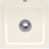 Image de Villeroy & Boch, Évier, Villeroy&Boch Evier, Evier de cuisine Cisterna 50 Crema 445x445mm, Largeur meuble bas 50cm (Evier sous plan, 44.50 cm)