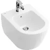 Image de Villeroy & Boch, Cuvette toilettes + bidet, Bidet mural Subway 2.0 54000R1 blanc avec revêtement