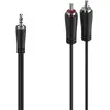 Image de Hama Câble audio, fiche jack 3,5 mm - 2 fiches cinch, stéréo, 1,5 m (1.50 m, Câbles Cinch), Câble audio