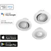 Image de Hama, Applique + plafonnier, WLAN Spot LED à encastrer, 5W, commande par la voix/application, réglable, 3 pces, blanc (380 lm)