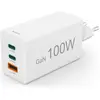 Image de Hama Chargeur rapide, GaN, 2x USB-C PD, 1x USB-A QC, mini-chargeur, 100 W, WS (100 W, 3 ports), Chargeur USB, Blanc
