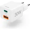 Image de Hama Chargeur rapide, 1x USB-C PD, 1x USB-A QC, mini-chargeur, 30 W, blanc (30 W), Chargeur USB, Blanc