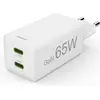 Image de Hama Chargeur rapide, GaN, 2x USB-C, PD/Qualcomm, mini-chargeur, 65 W, blanc (65 W), Chargeur USB, Blanc