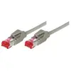 Image de Tecline Câble patch S/FTP, PiMF, Cat 6, gris, 30,0 m sans halogène, avec câble Draka et connecteurs Hiroso (PiMF, S/FTP, CAT6, 30 m), Câble réseau