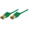 Image de Tecline Câble patch S/FTP, PiMF, Cat 6a, vert, 1,0 m Pour 10 Gigabit/s, sans halogène, avec -câble et (S/FTP, CAT6a, 1 m), Câble réseau