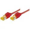 Image de Tecline Câble patch S/FTP, PiMF, Cat 6a, rouge, 1,0 m Pour 10 Gigabit/s, sans halogène, avec câble Draka et (S/FTP, CAT6a, 1 m), Câble réseau
