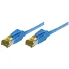 Image de Tecline Câble patch S/FTP, PiMF, Cat 6a, bleu, 2,0 m Pour 10 Gigabit/s, sans halogène, avec câble Draka et (S/FTP, CAT6a, 2 m), Câble réseau