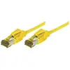 Image de Tecline Câble patch S/FTP, PiMF, Cat 6a, jaune, 2,0 m Pour 10 Gigabit/s, sans halogène, avec câble Draka et (S/FTP, CAT6a, 2 m), Câble réseau