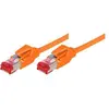 Image de Tecline 71850A - Câble de brassage S/FTP PiMF Cat 6 orange 50m (PiMF, S/FTP, CAT6a, 50 m), Câble réseau