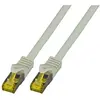 Image de EFB Elektronik Fabricant : RJ45 Patchkabel S/FTP, Cat.6A, LSZH,Cat.7 Rohkabel, 1,5m, grey Le câble blindé Cat.6A RJ (S/FTP, CAT6a, 1.50 m), Câble réseau