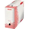 Image de Dymo, Archivage + classement, Esselte Boîte d'archives SPEEDBOX, DIN A4, blanc/rouge,(L)150mm en carton 100% recyclé, 100% (A4)