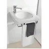 Image de Villeroy & Boch, Porte-serviettes + crochets pour serviettes, V&B Porte-serviettes JOYCE Mont latéral Acier inoxydable brillant