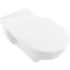 Image de Villeroy & Boch, Cuvette toilettes + bidet, WC sans rebord ViCare blanc mural avec revêtement 4601R0R1
