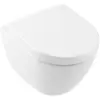 Image de Villeroy & Boch, Cuvette toilettes + bidet, WC à faible encombrement Subway compact 2.0 raccourci DirectFlush avec bord ouvert CeramicPlu