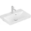 Image de Villeroy & Boch, Lavabo, V&B lavabo Compact AVENTO 550x370mm m ÜL we Alpin CeramicPlus (370 mm, 550 mm)