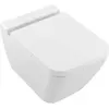 Image de Villeroy & Boch, Cuvette toilettes + bidet, WC suspendu FINION profond, 375 x 560 mm, sans rebord, DirectFlush blanc