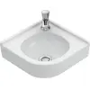 Image de Villeroy & Boch, Lavabo, V&B Lave-mains d'angle O.NOVO 320mm Col de cygne 1 HL o ÜL blanc (320 mm, 320 mm)