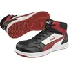 Image de Puma, Chaussures de travail, Frontcourt Blk/Wht/Red Mid S3 (S3, 44)