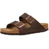Image de Birkenstock, Unisexe, Sandales, Arizona SFB cuir nubuck huilé cuir souple Arizona literie étroite, Marron, (42)
