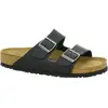 Image de Birkenstock, Unisexe, Sandales, Arizona Weichbettung Fettleder Nubuk Normal, Noir, (41)