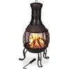 Image de Relaxdays, Cheminée extérieure, Brasero mexicain, rouge-bronze