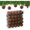 Image de Relaxdays, Décorations de sapin de Noël, - Weihnachtskugeln 50er Set, Braun/ Silber (50x)