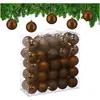 Image de Relaxdays, Décorations de sapin de Noël, - Weihnachtskugeln im 50er Set, Braun/ Silber, 7 x 6 cm (50x)