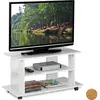 Image de Relaxdays, Meuble TV, Meuble TV sur roulettes (80 x 40 x 45 cm)