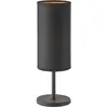 Image de FHL easy, Lampe de table, FHL Kira Lampe de table Abat-jour en lin rond Moderne E14 noir 850264 (E14)