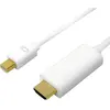 Image de LogiLink Mini DisplayPort   HDMI (Typ A) (3 m), Câble vidéo, Blanc