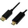 Image de LogiLink DisplayPort   HDMI (Typ A) (3 m), Câble vidéo, Noir
