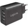 Image de LogiLink Fiche d'adaptation (15 W, 4 ports), Chargeur USB, Noir
