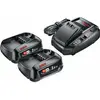 Image de Bosch Home & Garden, Batterie outillage + chargeur, Kit de démarrage PBA 18V (2x2,5Ah) + AL 1830 CV (18 V)