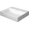 Image de Duravit, Lavabo, Lavabo DURASQUARE sans meuble avec plan de toilette 600x470mm sans robinetterie blanc (470 mm, 600 mm)